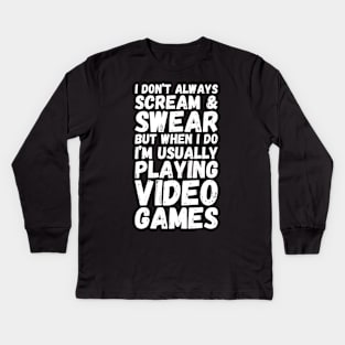 Funny Gamers Gift for Gaming Geek Kids Long Sleeve T-Shirt